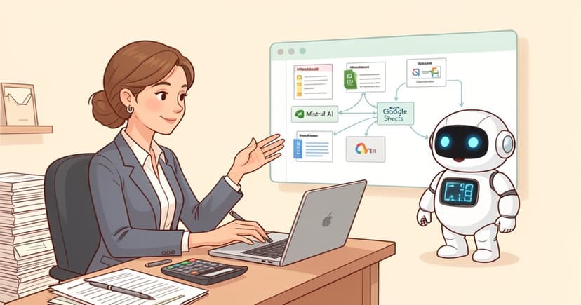 Comment un comptable peut réduire son temps de saisie de 60% avec n8n, Mistral AI et Google Sheets