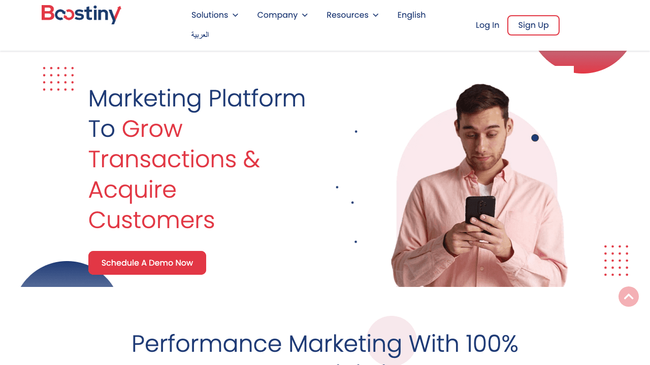 Capture du site Boostiny