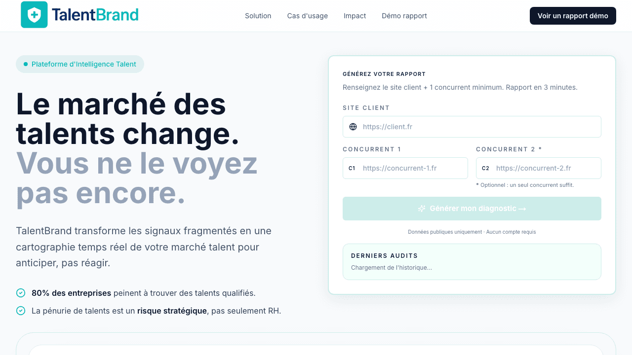 Capture du site TalentBrand